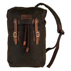 Barbour Wax Leather Backpack, Olive Olive
